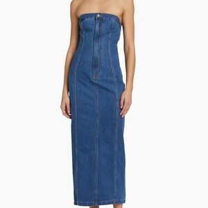 Ronny Kobo Collection Strapless Blue Dress